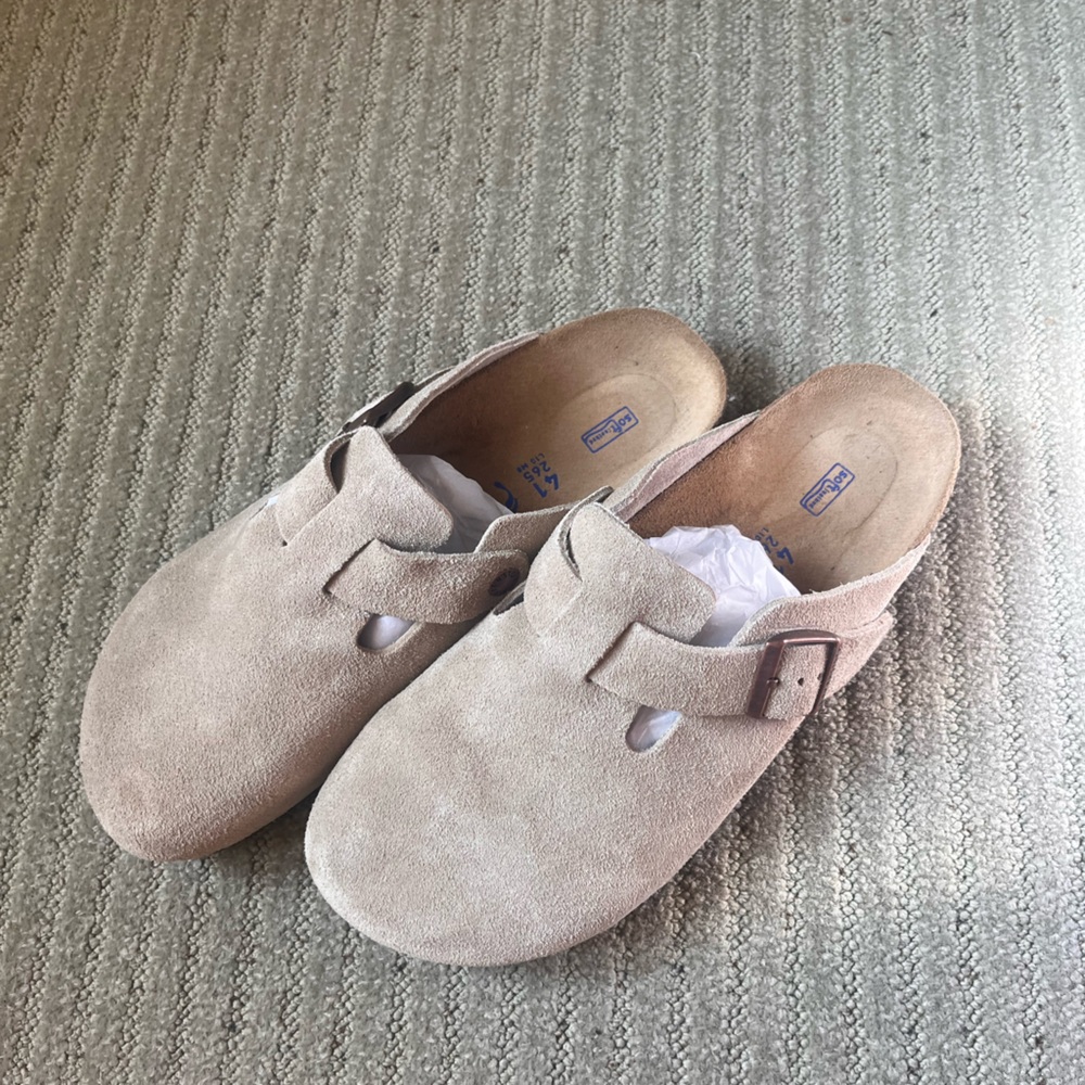 Birkenstock Taupe Boston Clogs men’s EU 41 narrow